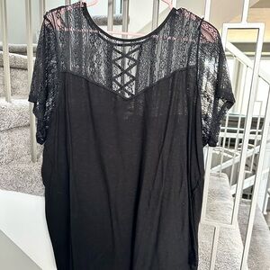 Torrid.. Black Lace Short Sleeve Top